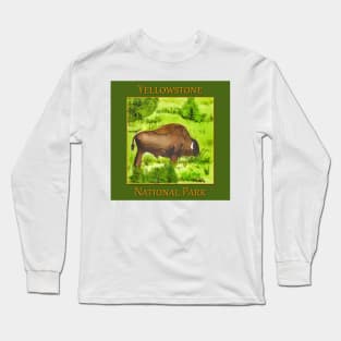 Bison in Yellowstone National Park Long Sleeve T-Shirt